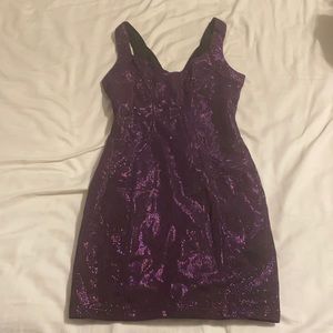 Black/purple party dress